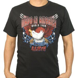 Men Graphic T "Made in America World Tour USA" Single Barrel
